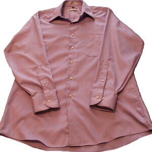 Geoffrey Beene Buttoned-down Long-sleeved Dress Shirt, Lavender, Men's size Med